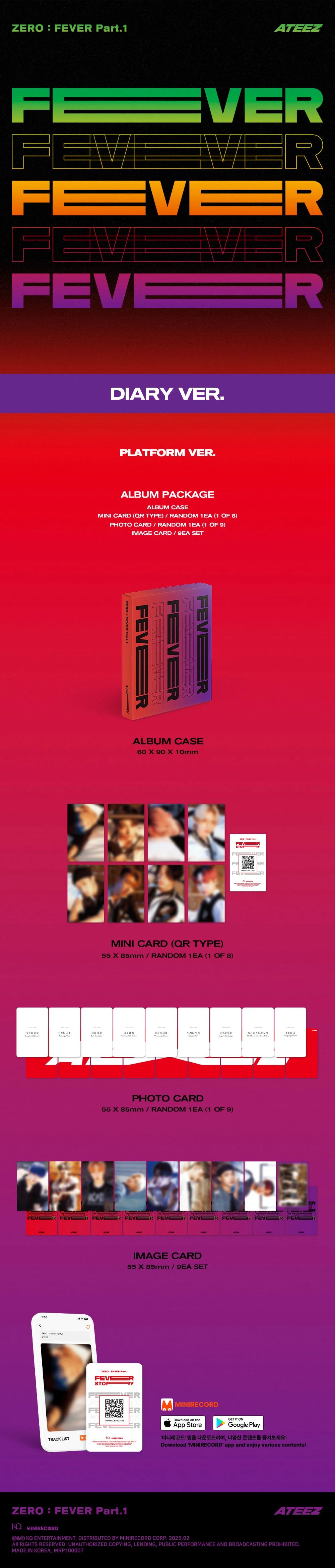 ATEEZ (에이티즈) 5TH MINI ALBUM ZERO : FEVER PART.1 PLATFORM VER (RANDOM)