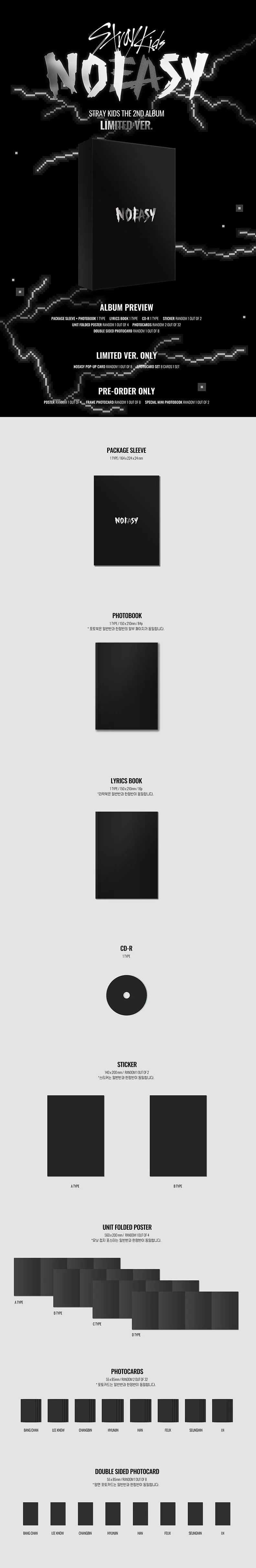 STRAY KIDS (스트레이 키즈) 2ND ALBUM NOEASY