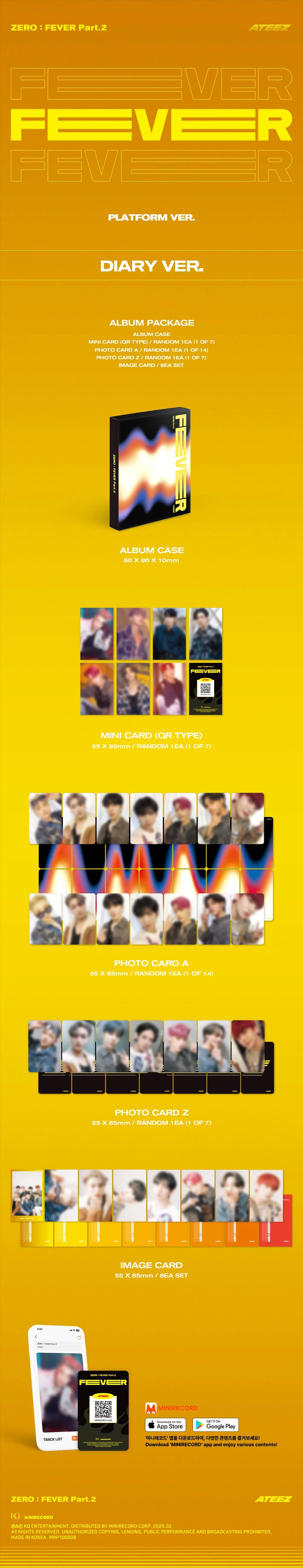 ATEEZ (에이티즈) ALBUM ZERO : FEVER PART.2 PLATFORM VER (RANDOM)