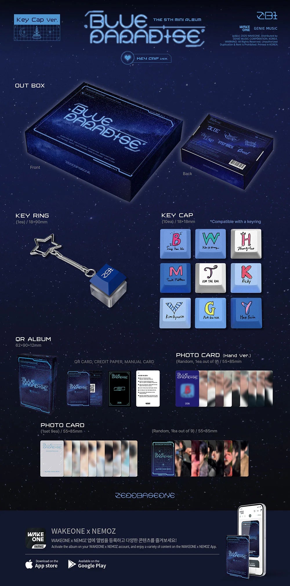 ZEROBASEONE (제로베이스원) 5TH MINI ALBUM BLUE PARADISE