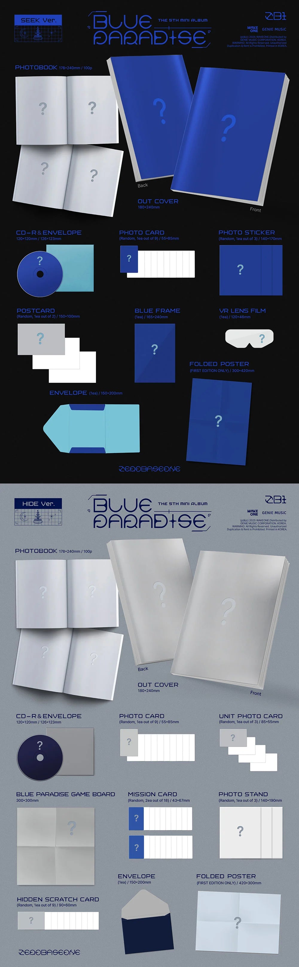 ZEROBASEONE (제로베이스원) 5TH MINI ALBUM BLUE PARADISE