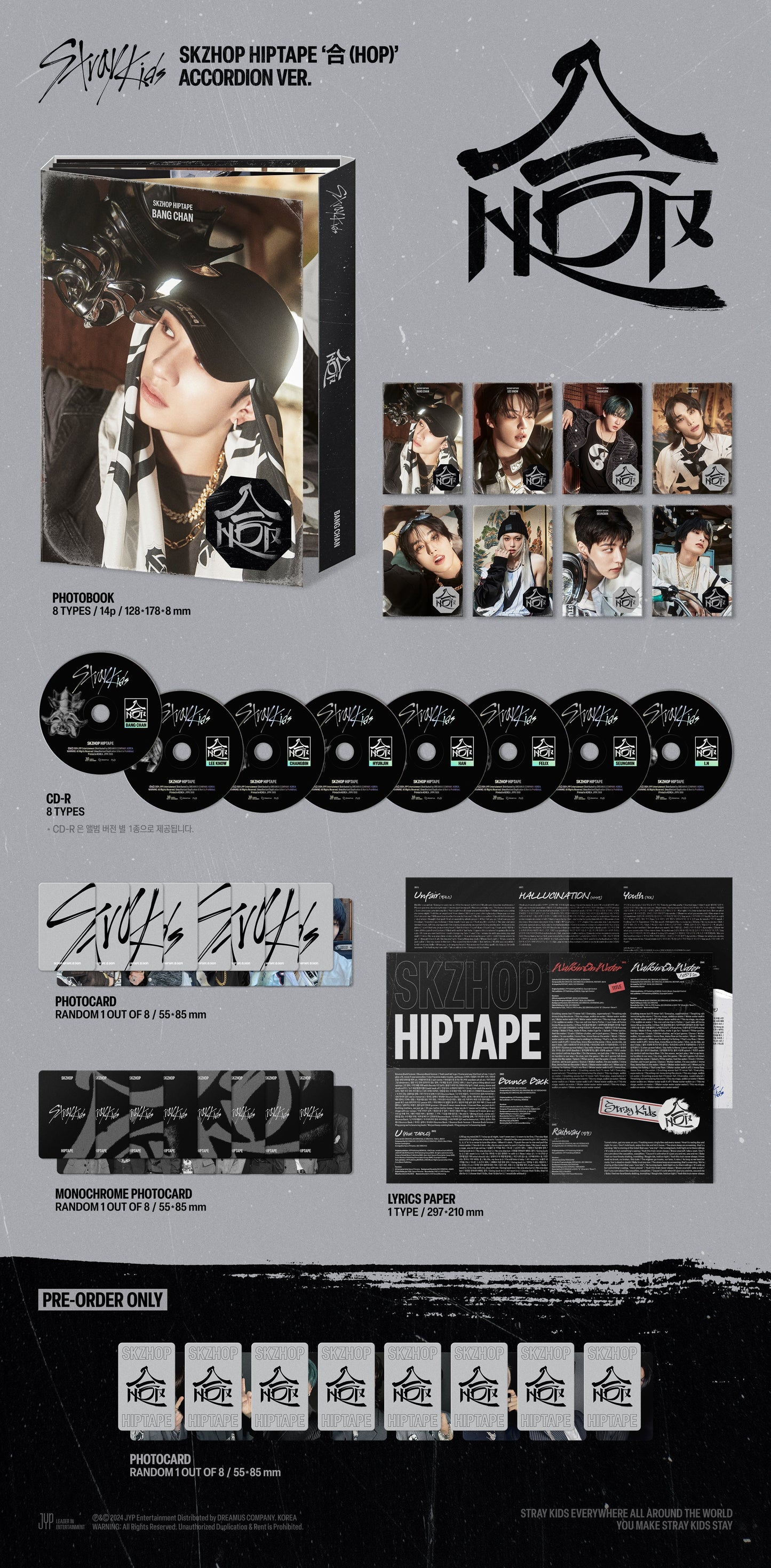 STRAY KIDS (스트레이키즈) SKZHOP HIPTAPE '合 (HOP)' ALBUM