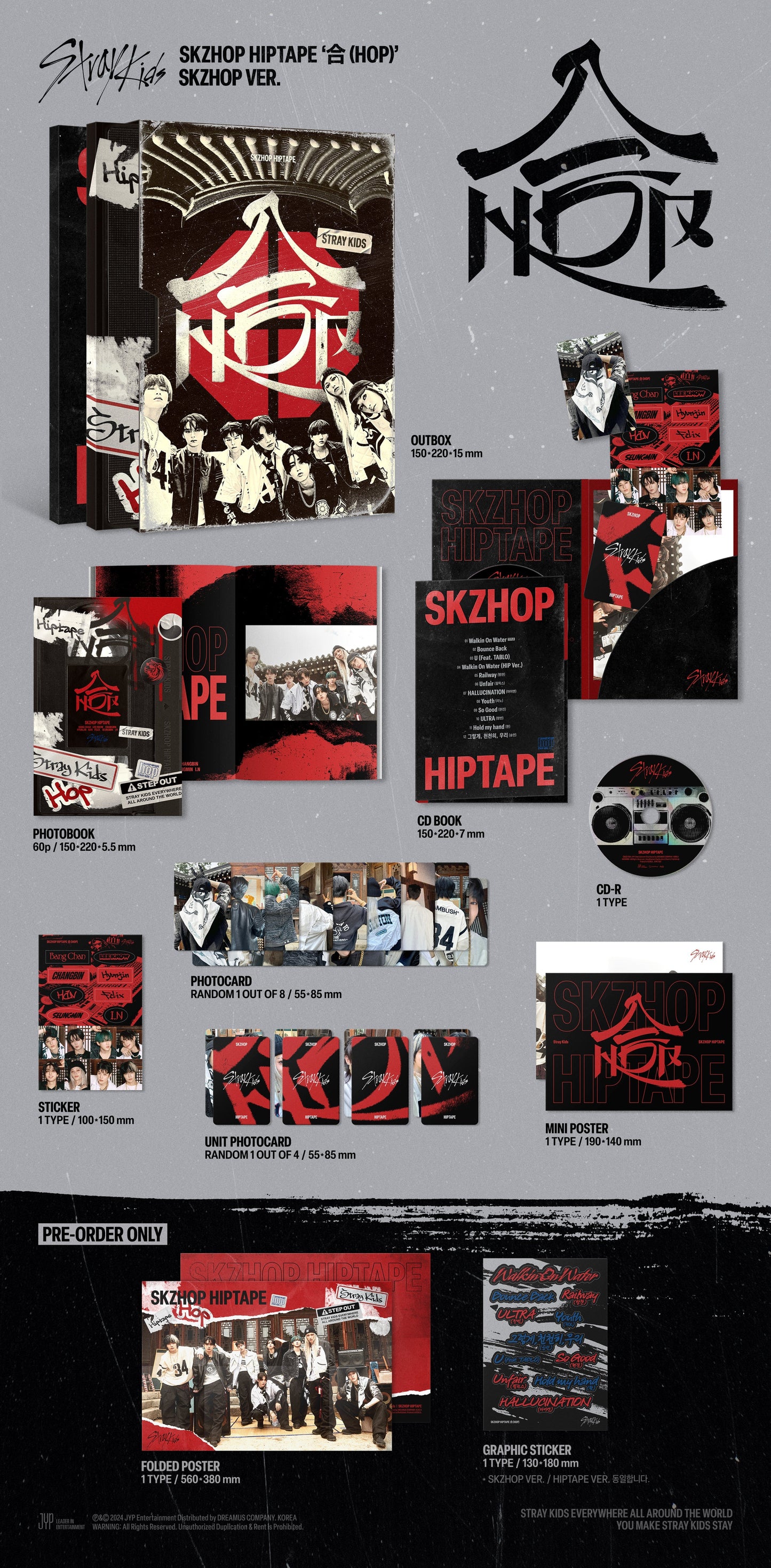 STRAY KIDS (스트레이키즈) SKZHOP HIPTAPE '合 (HOP)' ALBUM